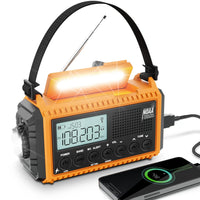 Emergency Radio,5000 Digital Weather Radio with AM/FM/NOAA/SW,SOS Survival Portable Radio,5 Way Powered Solar Hand Crank Radio with USB Charger, Flashlight, Reading Lamp, Headphone Jack for Outdoor