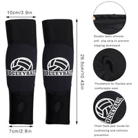 Topbuti 4 Pcs Volleyball Accessories Youth Volleyball Knee Pads Volleyball Arm Sleeves Protection Volleyball Headband Drawstring Bag for Women Teens Girls Boys Training (Style 1)