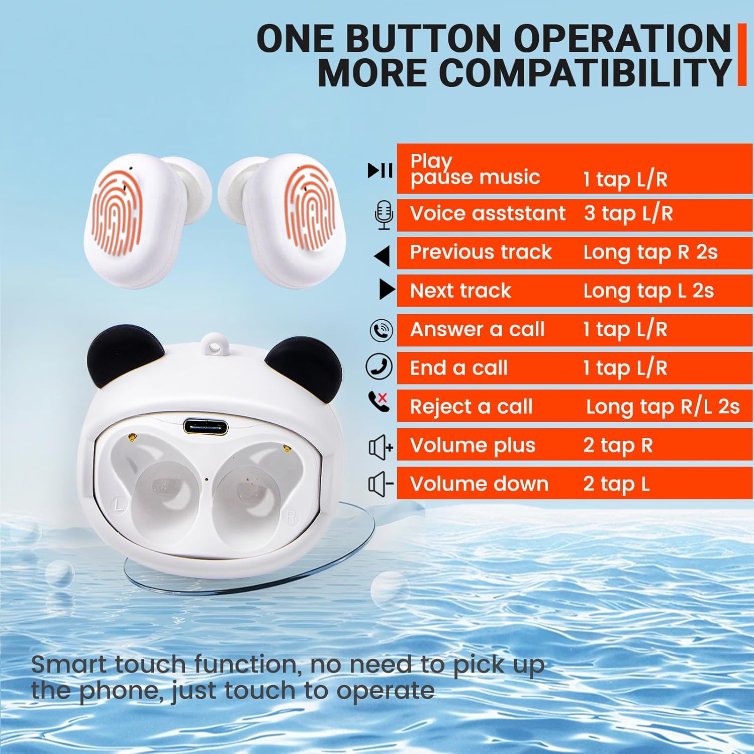 Kids Wireless Earbuds with Rotating Chaging Case Wireless – In Use