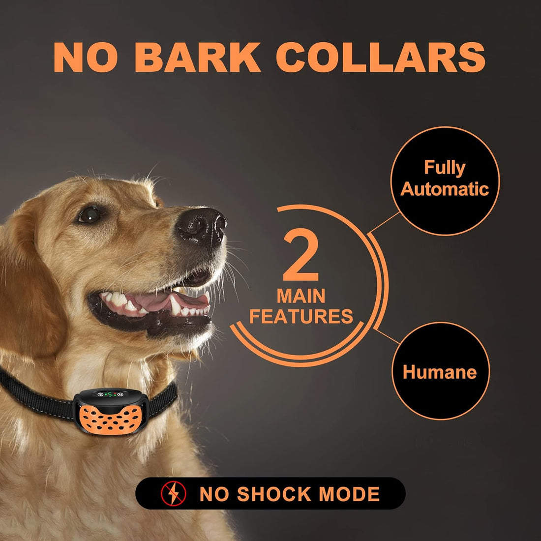 Anti Barking Dog Collars, Bark Collar Stop Dog Barking with Vibration & Beep Modes Harmless Training Dog Collar for Small Medium Large Dogs No Bark Collar Rechargeable IP67 Waterproof Humane