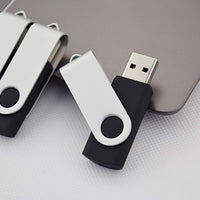 Kootion 50pcs 4 GB USB Flash Drive 4GB Flash Drives 50 Pack Thumb DriveSwivel Memory Stick Jump Drive, Black