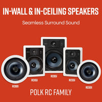 Polk Audio RC65i 2-Way in-Wall Speakers (Pair, White)