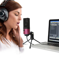 Fifine K669 USB Podcast Condenser Recording Microphone with Tripod Stand