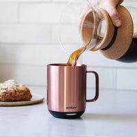 New Ember Temperature Control Smart Mug 2, 10 oz, Rose Gold, 1.5-hr Battery Life - App Controlled Heated Coffee Mug