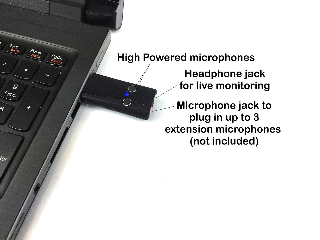 COURT REPORTER ULTRA HIGH GAIN STEREO USB MICROPHONE