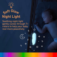 Baby Cloud Portable Sound Machine & Color-Changing Night Light - Plays 15 Soothing Sounds Including 5 Nature Sounds and 10 Lullabies to Create a Relaxing Ambiance for Your Baby