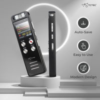 96GB TCTEC Digital Voice Recorder, Voice Activated Recorder with 7000 Hours Recording Capacity, Audio Noise Reduction, Sound Tape Recorder with Playback, Clip-on Mic Dictaphone for Meeting, Lecture