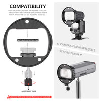 NEEWER Flash Speedlite Accessories Kit with Magnetic Flash Bracket Adapter, Dome Diffuser, Grid, 4 Color Filters for NEEWER Q3 Strobe TT560 NW600 NW620 NW635II NW645II NW665 NW670 NW700 750II, NS-HC