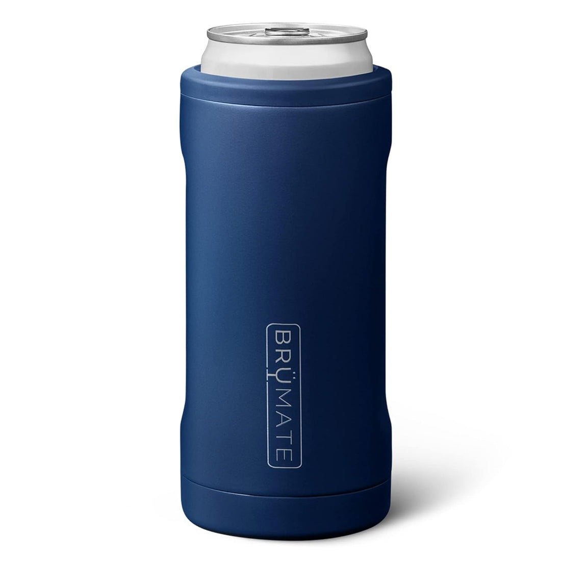 BrüMate Hopsulator Slim Double-Walled Stainless Steel Insulated Can Cooler for 12 Oz Slim Cans (Matte Navy)