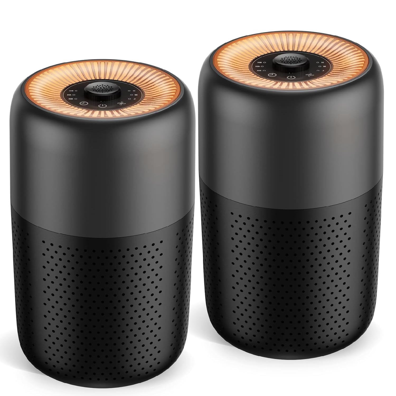 2 Pack TPLMB Air Purifiers for Bedroom,H13 HEPA Filters,Fragrance Sponge for Better Sleep,For Dust Smoke Hair Wildfire Particles,24dB Filtration System, P60 (Black)