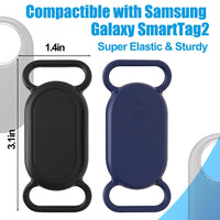 2PCS Silicone Case for Samsung Smart Tag 2 for Dog Collar, Protective Cover Sleeve Compatible with Samsung Smart Tag 2 Tracker, Item Finder Accessories, Tracking Devices Protector for Securing Holding