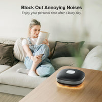 White Noise Machine for Adult Sleeping/Relieving Stress, Pursay Portable Sleep Sound Therapy Machine for Home, Office,Travel,Adjustable Night Light Brightness,1200MAH Battery Capacity