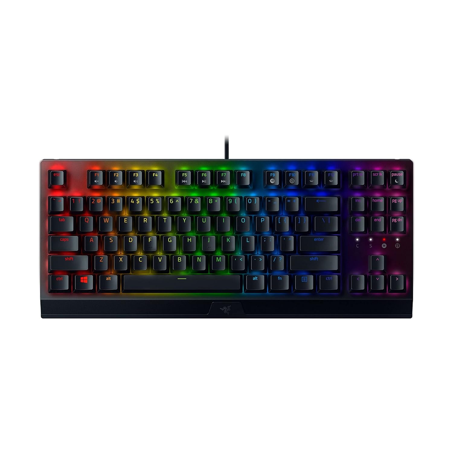 Razer Black Widow V3 Tenkeyless Mechanical Gaming Keyboard Switches - Chroma RGB Lighting - Compact Form Factor - Programmable Macro Functionality - USB Passthrough