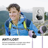 Anti-Lost Strap for Sony WF-1000XM5, Soft Silicone Sports Lanyard Compatible with Sony WF-1000XM5 Earbuds, Anti-Slip Headphones Lanyard Accessories for Sony XM5 Headphones Neck Rope Cord (Purple)