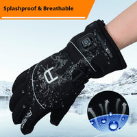 AKASO Heated Gloves for Men Women, Electric Heated Ski Gloves with 3 Heating Modes, Thermal Insulation Winter with Rechargeable Battery-Overheating Protection- Best Gift