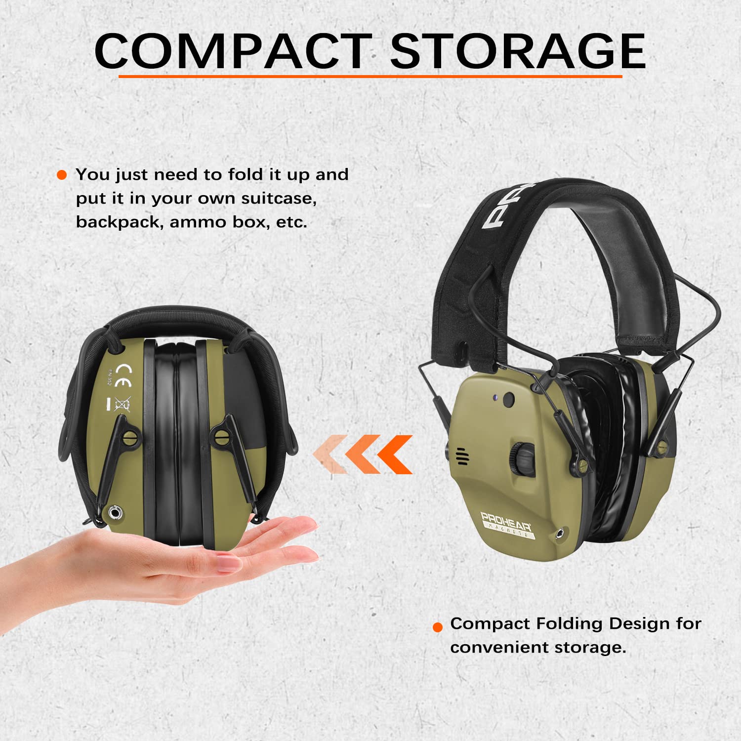 PROHEAR 030 Upgraded Bluetooth Electronic Shooting Hearing Protection Muffs with GEP02 Gel Ear Pads, Noise Reduction Sound Amplification Headsets for Gun Range, Hunting, Gifts for Women Man - Green