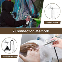 Rechargeable Cordless Airbrush kit with Compressor - Portable Handheld Auto Airbrush Gun Set for Makeup Painting Cake Decor Nail Art Barbers Model Coloring
