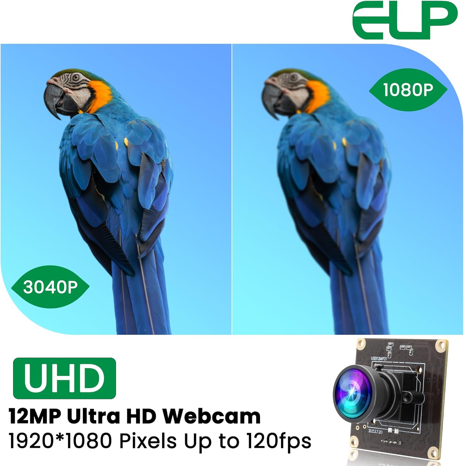 ELP 1080P 120fps USB Camera Module for Computer 11.6mp – Packaging