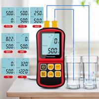 Aivica Digital Dual Channel Thermometer Temperature Thermometer with Two K-Type Thermocouple Probe Backlight LCD K Type Thermometer for K/ J/ T/ E/ R/ S/ N Thermocouple