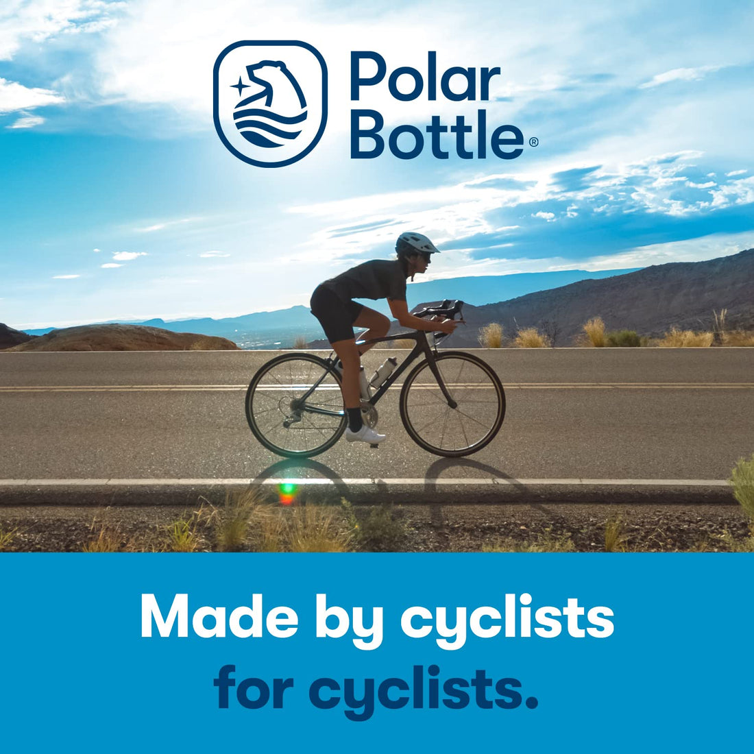 Polar Bottle Breakaway Insulated Bike Water Bottle 2-Pack - BPA Free, Cycling & Sports Squeeze Bottle (Bolt Charcoal 20oz)