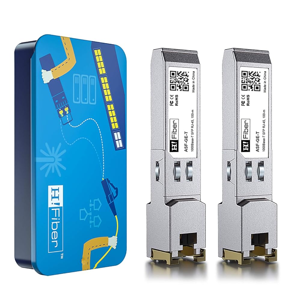 SFP Copper RJ45 Transceiver Gigabit Module 1000Base-T Compatible Cisco GLC-T/SFP-GE-T, 2 Pack