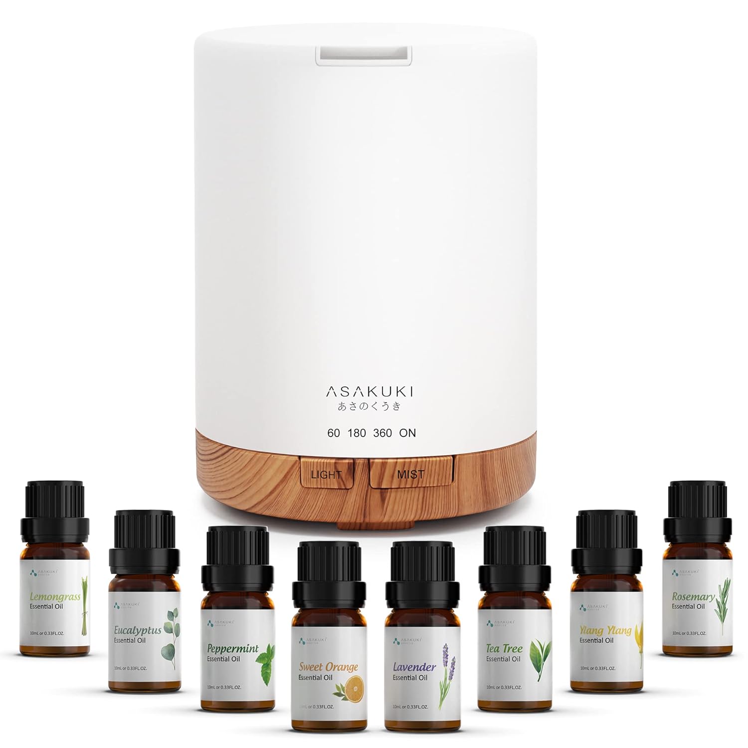 ASAKUKI 300ml Premium, Essential Oil Diffuser