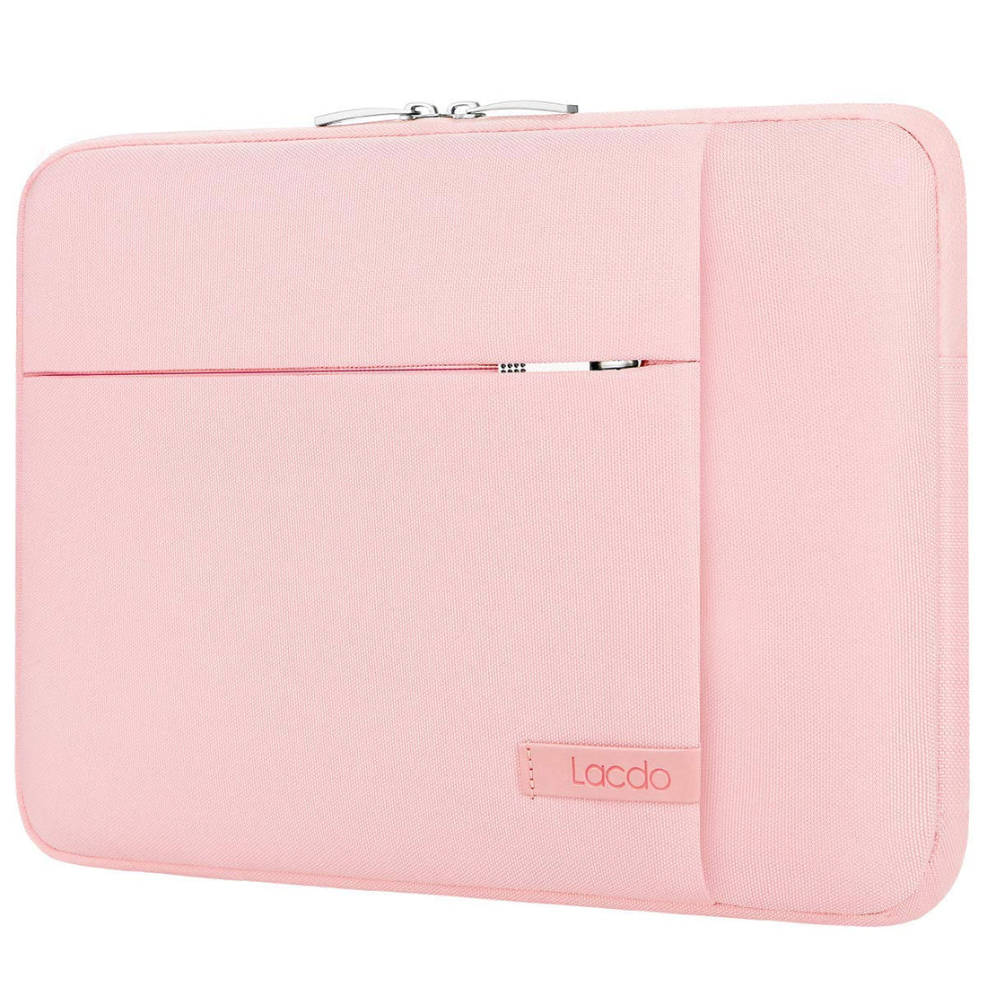 Lacdo Laptop Sleeve Case for 15 inch New MacBook Air M2 2023 A2941, 15 inch MacBook Pro A1990 A1707, Dell XPS 15 Plus 2022-2020 Computer Bag with Accessory Pocket, Shockproof, Water-Resistant, Pink
