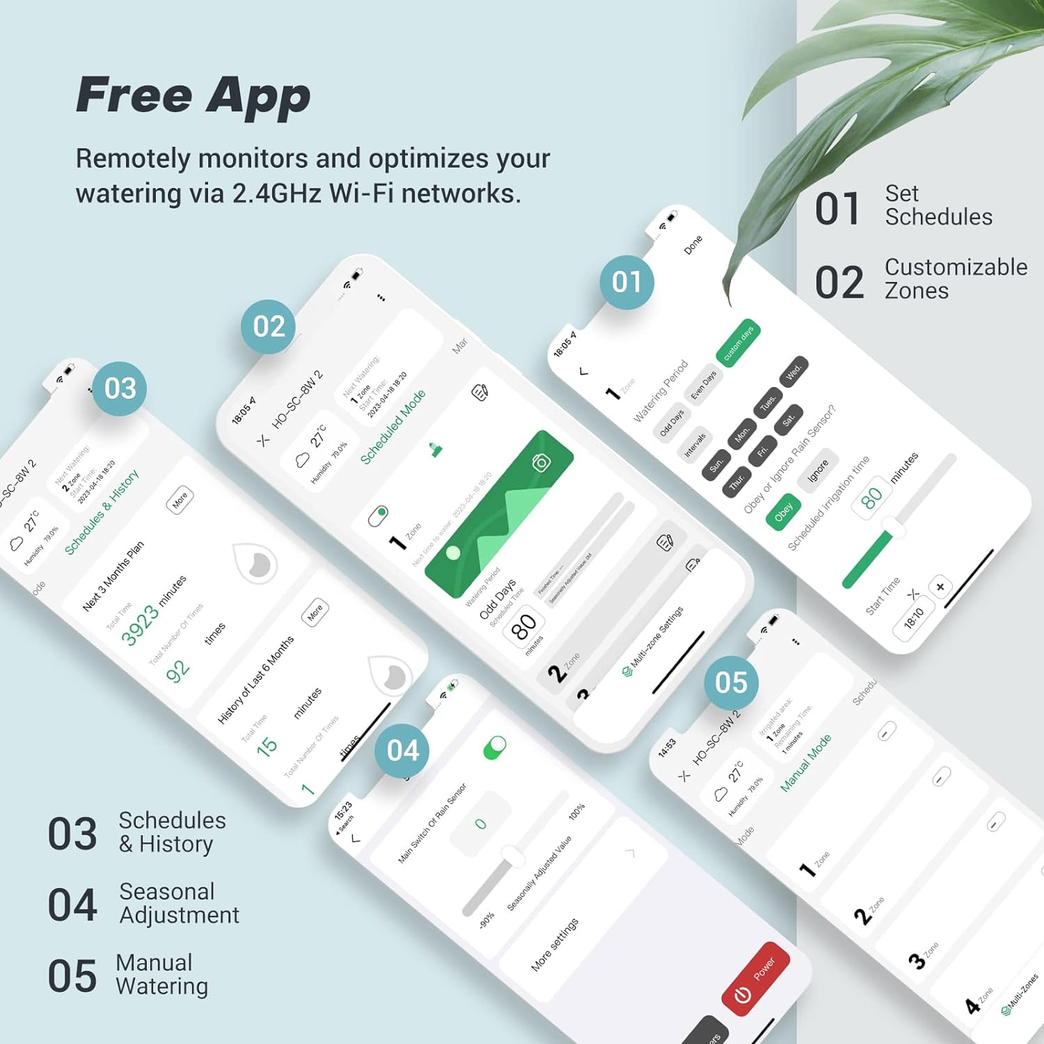 HiOazo Smart Sprinkler Controller 8 Zone