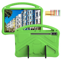 Kids Case for Samsung Galaxy Tab S9 Ultra/S8 Ultra 14.6" Tablet, Techcircle Light Weight Shock Proof EVA Foam Handle Rugged Stand Protective Case for Galaxy Tab S8 Ultra 2022/Tab S9 Ultra 2023, Green