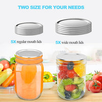 42 PCS Electric Mason Jar Vacuum Sealer Kit, Sous Vide Bags, Handheld Vacuum Sealer and 10 PCS Reusable Vacuum Food Storage Bags, 10 Colorful Lable, 10 Sealing Clips, 10 Lids with lids Opener