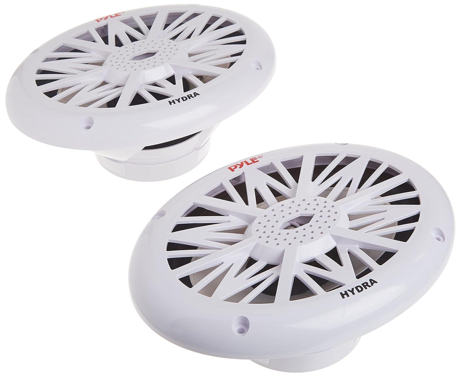 Pyle Dual 6'' x 9'' Water Resistant Marine Speakers, 2-Way Full Range Stereo Sound, 260 Watt, White (Pair)