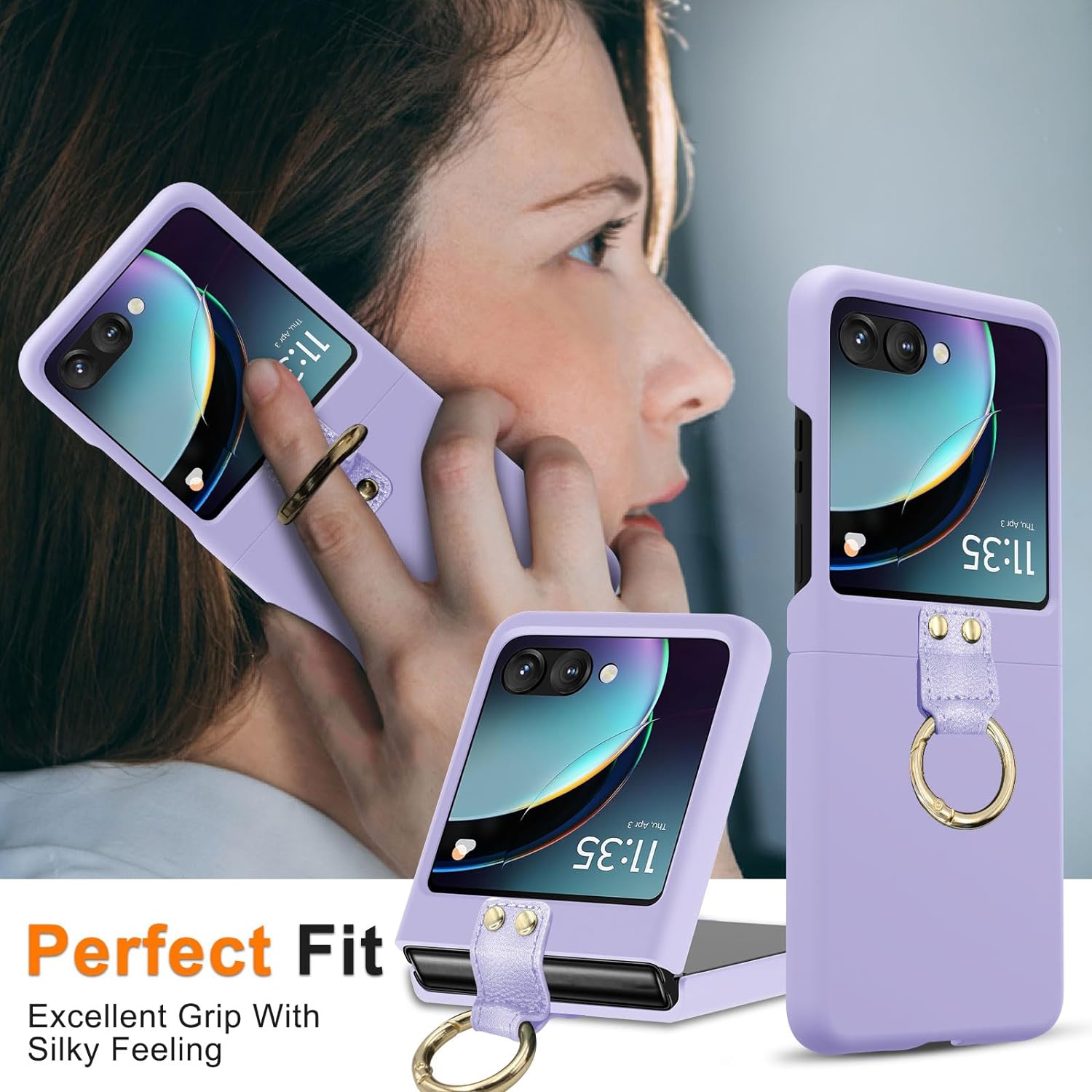 for Motorola Razr+ Plus 2023/Razr 40 Ultra Case, Shockproof Phone Cover, Ultra-Thin Slim Fit Hard PC Protective Cases for Motorola Razr+ Plus 2023/Razr 40 Ultra, Lavender