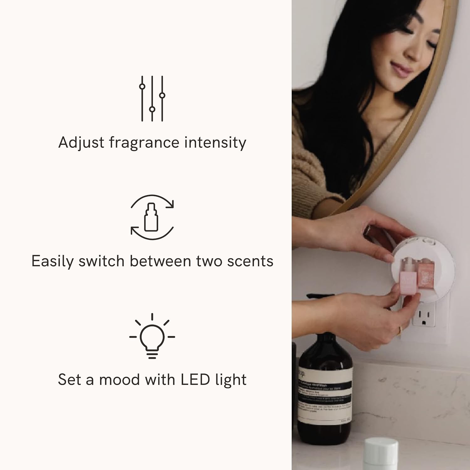 Pura - Smart Home Fragrance Device Starter Set V3 - Scent Diffuser for Homes, Bedrooms & Living Rooms - Includes Fragrance Aroma Diffuser & Two Fragrances - Asian Woods & Spice and Yuzu Citron