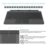 Arteck Microsoft Surface Go Type Cover, Ultra-Slim Portable Bluetooth Wireless Keyboard with Touchpad Built-in Rechargeable Battery