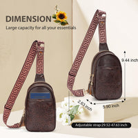 APHISON Small Sling Bag Fanny Packs Cell Phone Purse Vegan Leather Crossbody Bags for Women Chest Bag with Adjustable Strap, 02-coffee, Small, Fashion