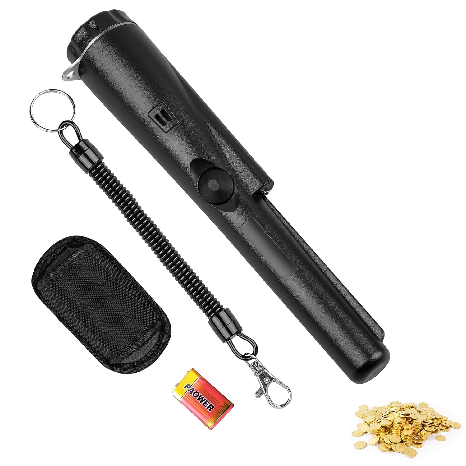 Metal Detector Pinpointer, Professional Waterproof Handheld Pin Pointer Wand， Fully Waterproof, 360°Detection Handheld Pin Pointer Wand with LCD Screen