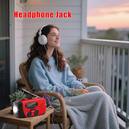 Emergency Radio: 6000mAh Hand Crank Solar Powered Radio – Feature Highlight