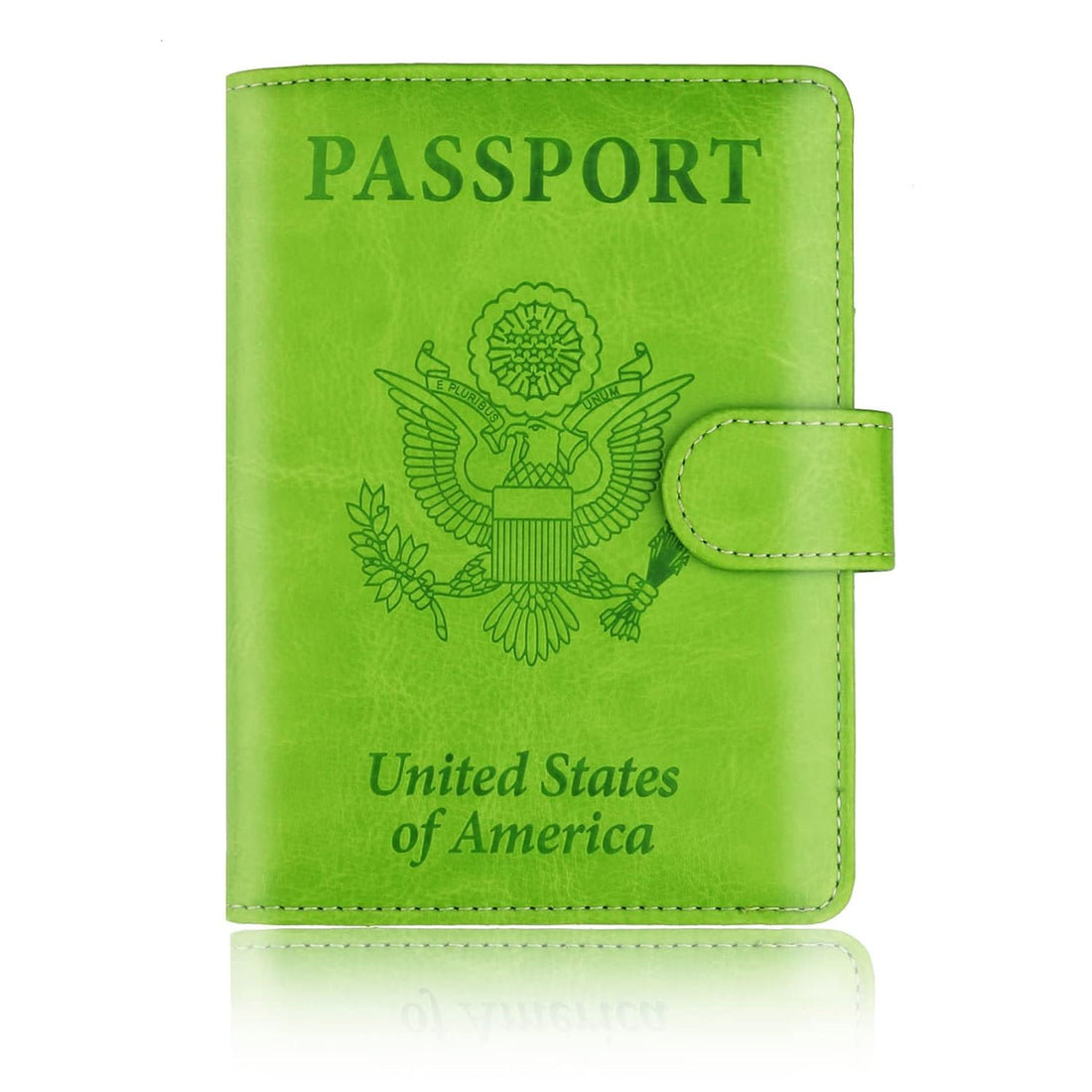 TOURSUIT RFID Passport and Vaccine Card Holder Combo, Travel Document Holder Case Cover, Leather Travel Passport Wallet Organizer Women with Vax Vaccination Card Protector Slot 4x3, Green, Passport and Vaccine Card Holder Combo