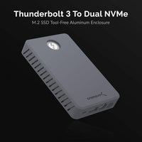 SABRENT Thunderbolt 3 to Dual NVMe M.2 SSD Tool Free Enclosure (EC-T3DN)