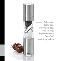 AdHoc MP900US Duo Salt & Pepper Mill, 9", Stainless Steel