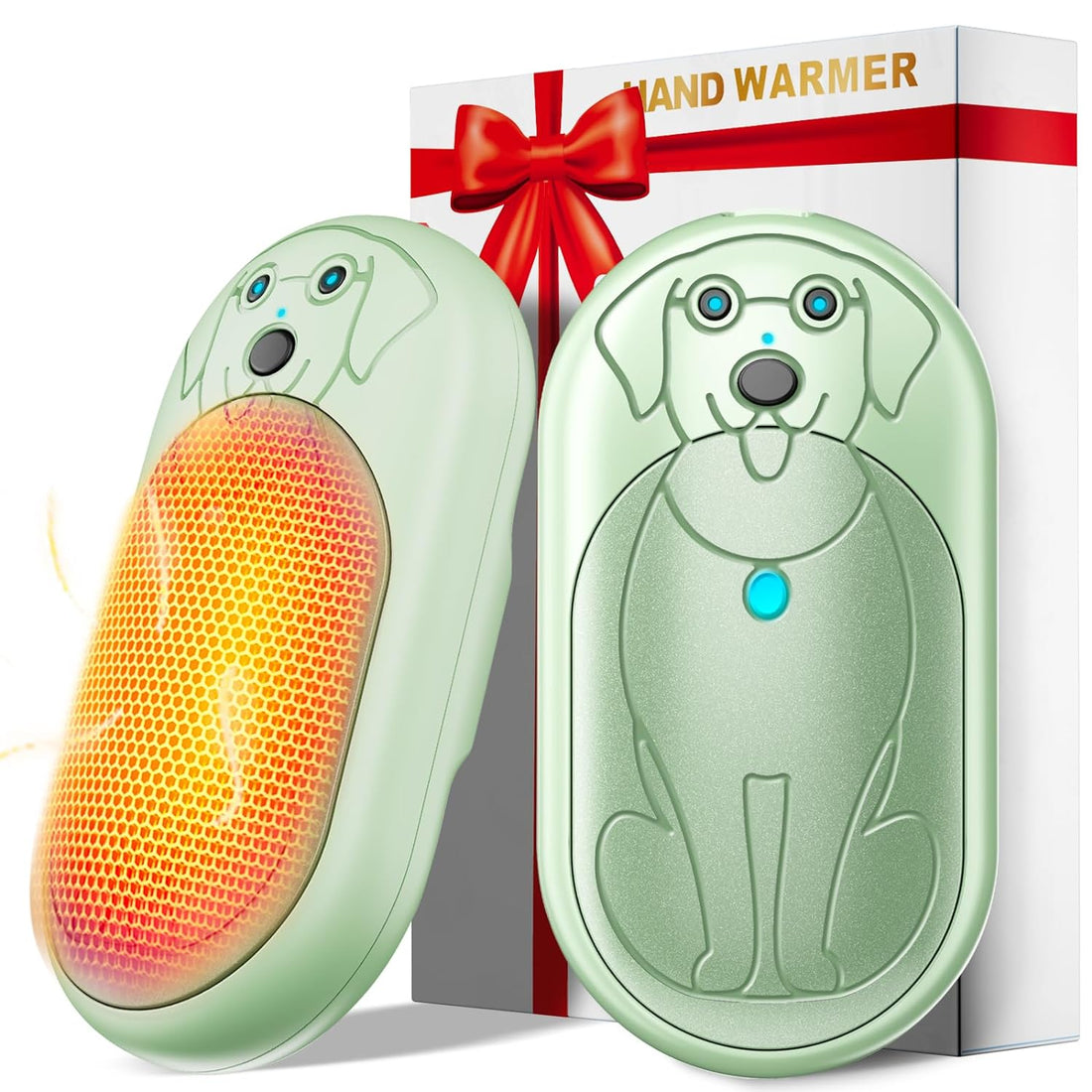 Electric Hand Warmers Rechargeable 2 Pack, 6000Mah Portable Hand Warmer Battery Operated 20H Lasting, Men Women Gifts for Chrismas, Outdoor Camping, Hunting Gear