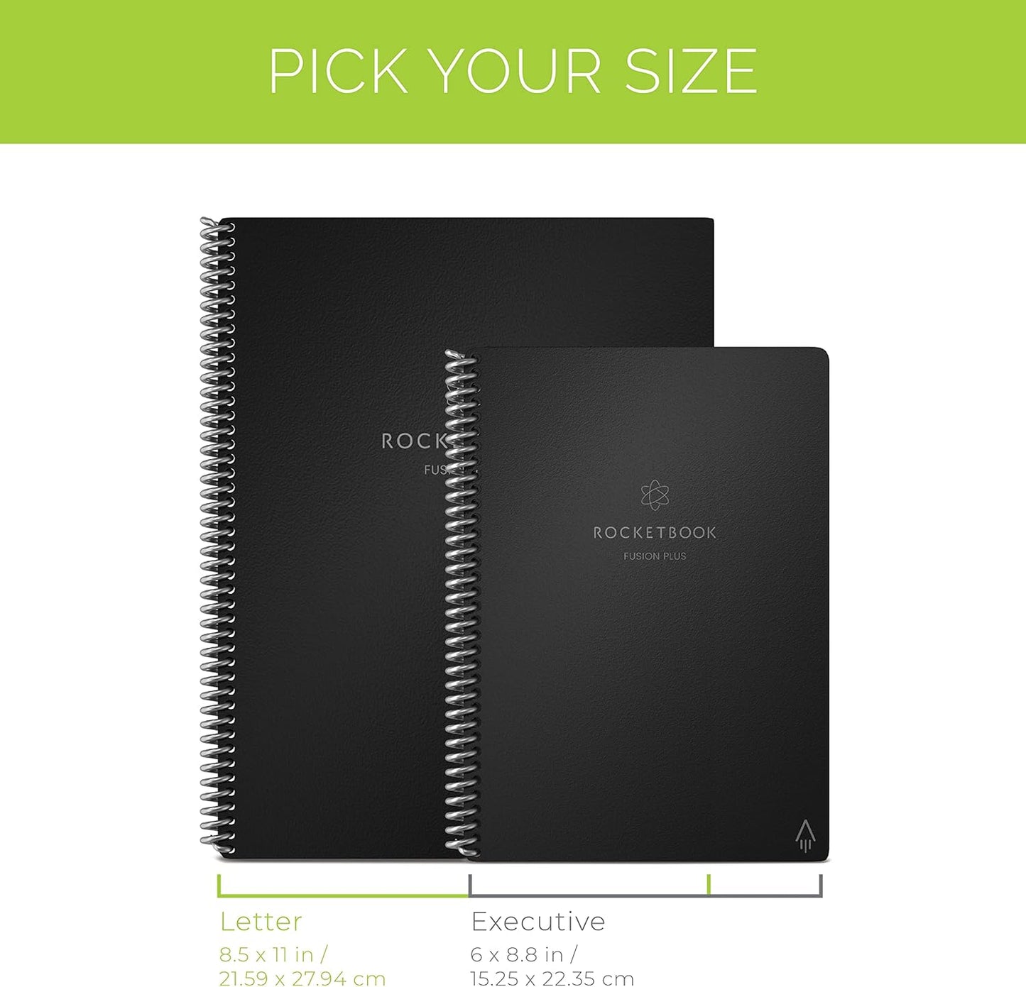 Rocketbook Fusion Plus Smart Reusable Notebook and Planner – Front View