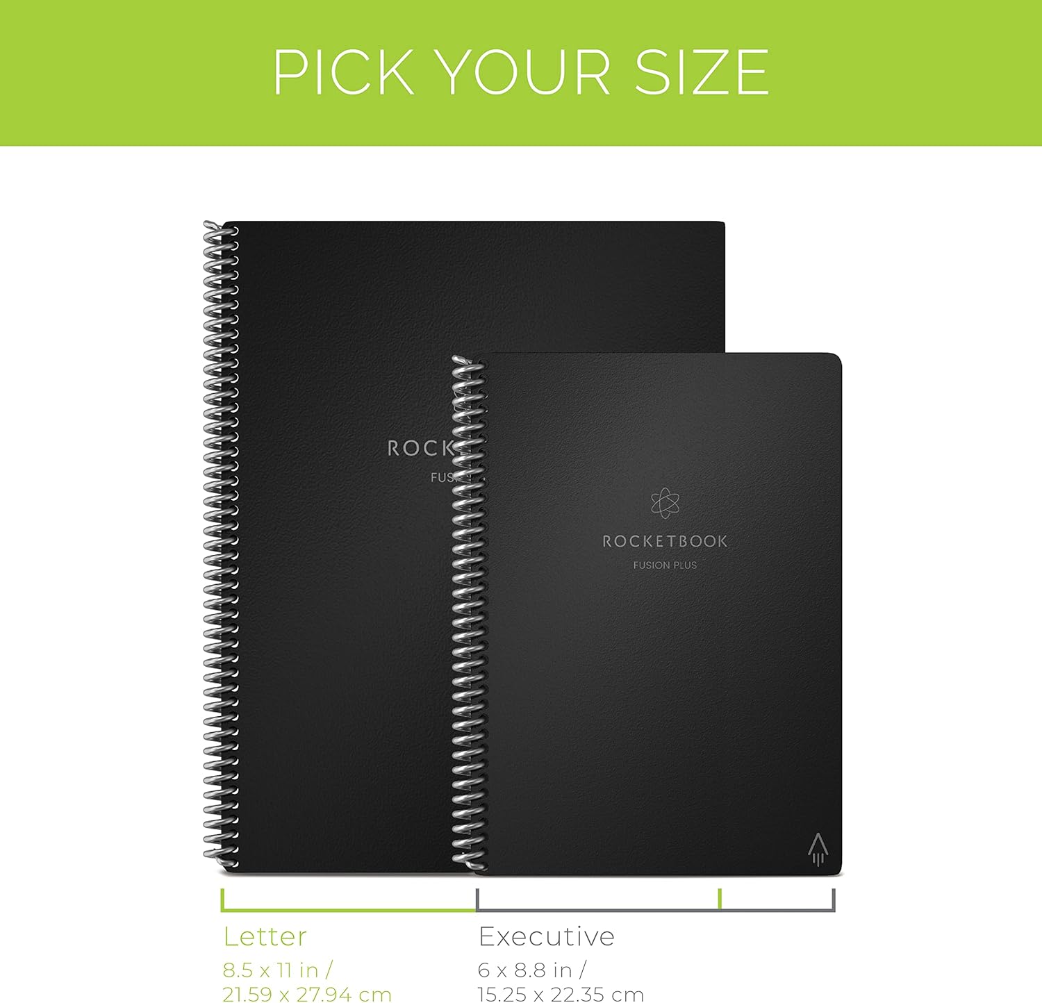 Rocketbook Fusion Plus Smart Reusable Notebook and Planner – Front View