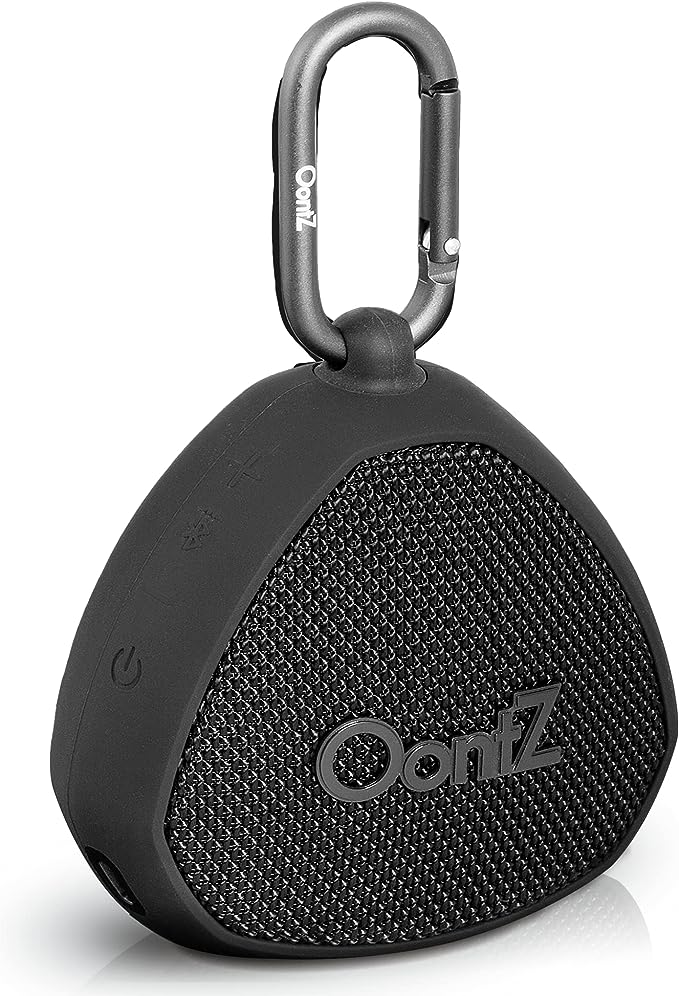 OontZ Clip Portable Wireless Bluetooth Speaker with Carabiner, 12W IPX7 Waterproof Outdoor Travel Speaker