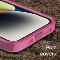 OtterBox Commuter Slim Case Compatible with iPhone 14 Plus (NOT 14/Pro/Pro Max) Dual-Layer Defense - Non-Retail Packaging - Into The Fuchsia