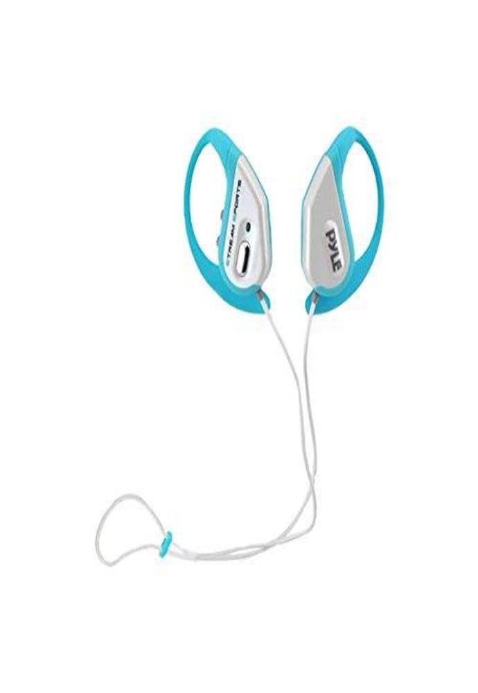 Pyle PWBH18BL Water Resistant Bluetooth Streaming Wireless Headphones with Built-in Microphone, Blue