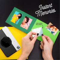 Kodak PRINTOMATIC Digital Instant Print Camera (Black), Full Color Prints On Zink 2x3 Sticky-Backed Photo Paper - Print Memories Instantly