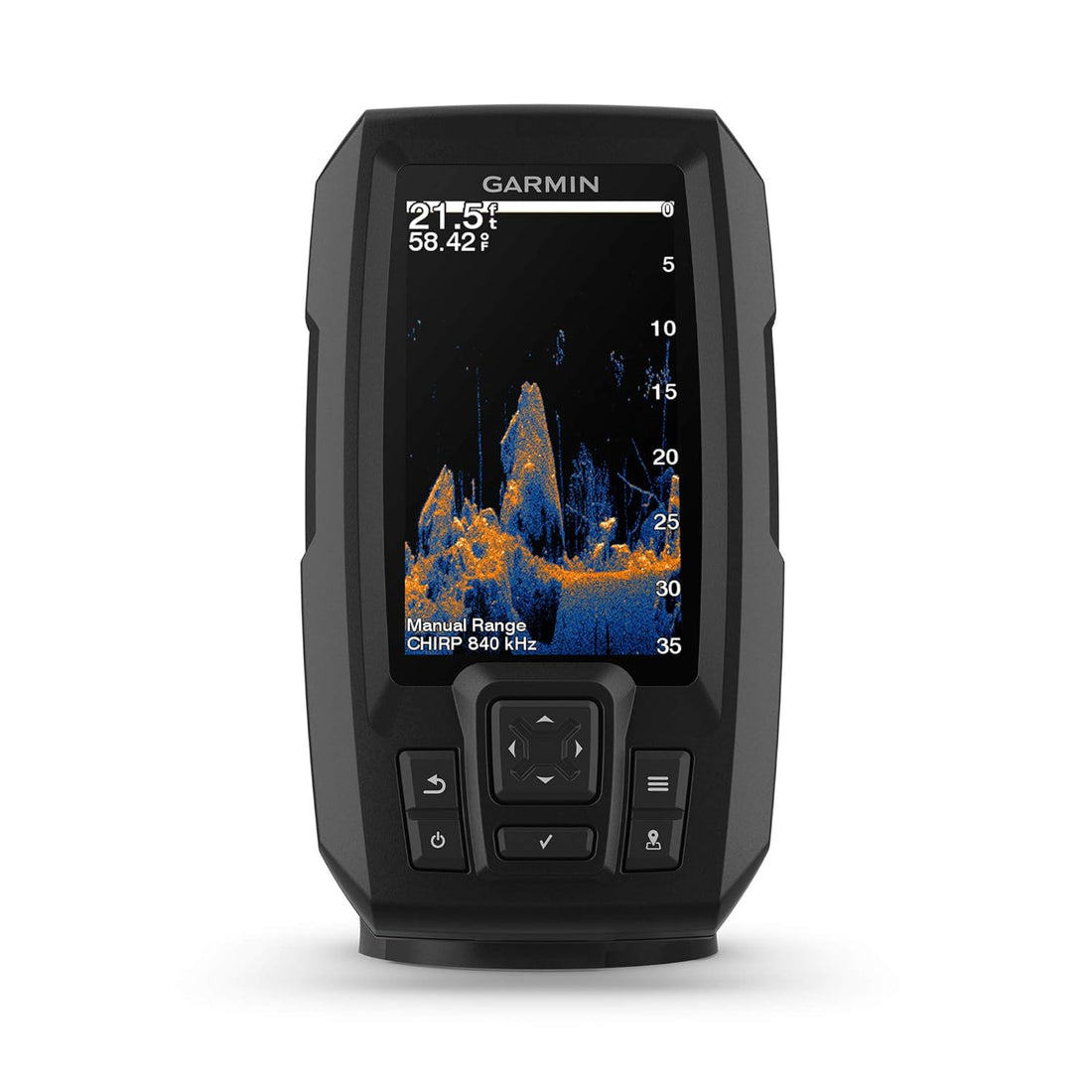 Garmin Striker Vivid 4cv, Easy-to-Use 4-inch Color Fishfinder and Sonar Transducer, Vivid Scanning Sonar Color Palettes