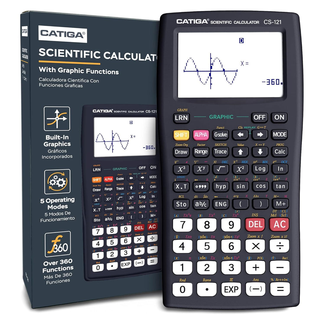 CATIGA CS121 Graphing Calculator ââ‚¬â€œ Multi-Function Calculator -