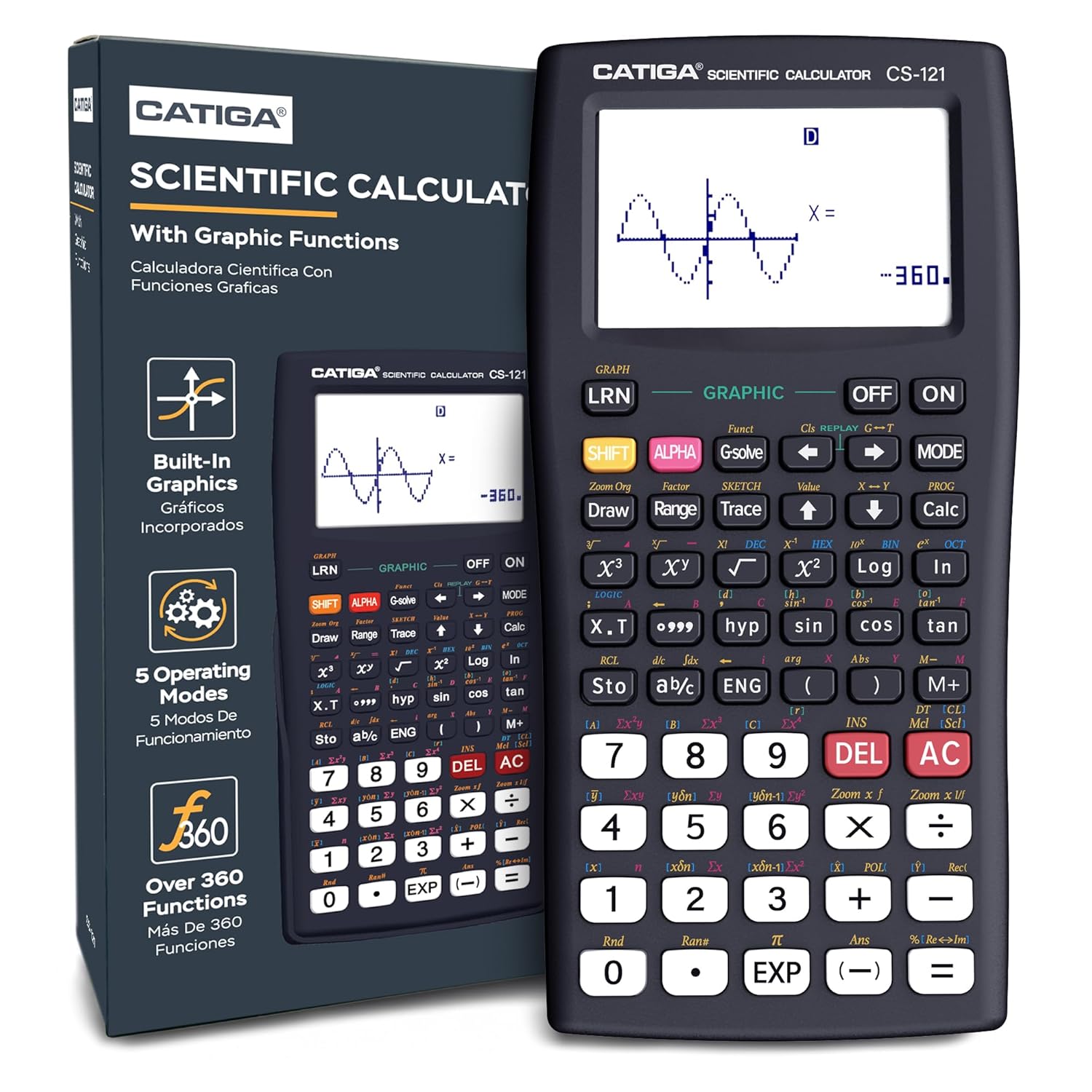 CATIGA CS121 Graphing Calculator ââ‚¬â€œ Multi-Function Calculator -
